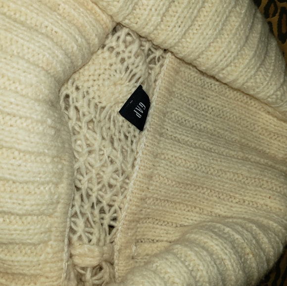 GAP Cream Cable Open-Knit Cowel-neck Sweater - Picture 6 of 8